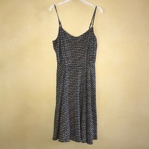 black and white striped dress